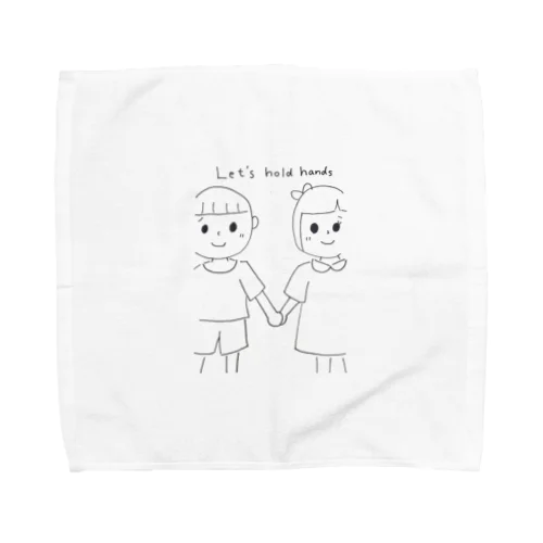 Hold hands!!-ﾓﾉｸﾛ- Towel Handkerchief