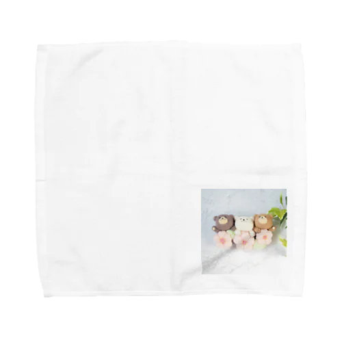 くまの3兄弟（桜） Towel Handkerchief