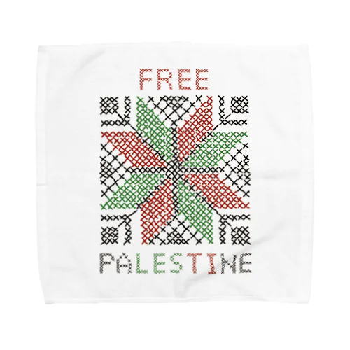 FREE Palestine 正方形 タオルハンカチ