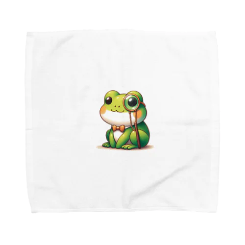 カエル×めがね Towel Handkerchief