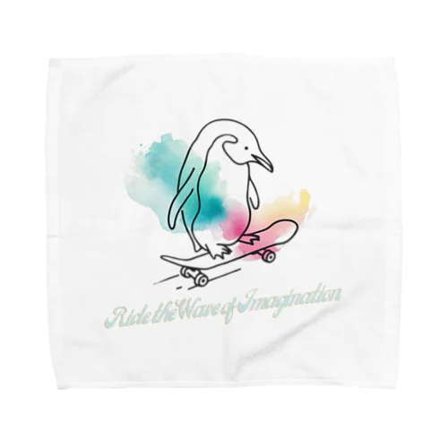 スケボーをするペンギン Towel Handkerchief