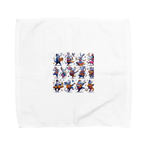 踊る動物 Towel Handkerchief