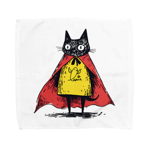 黒猫ヒーロー Towel Handkerchief