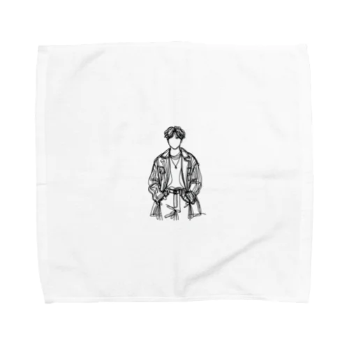 線画の人 Towel Handkerchief