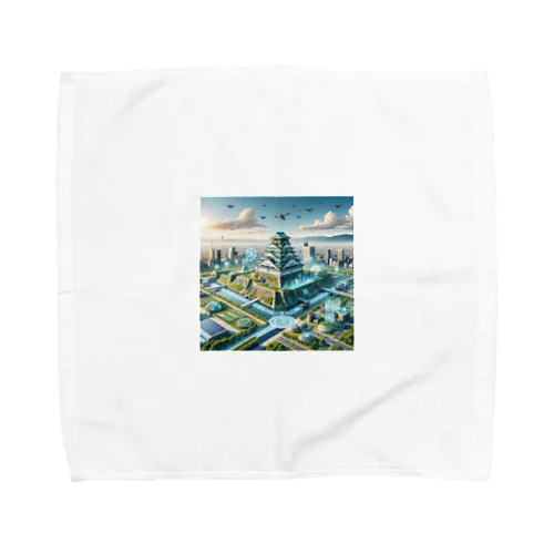 近未来を予感させる大阪城 Towel Handkerchief