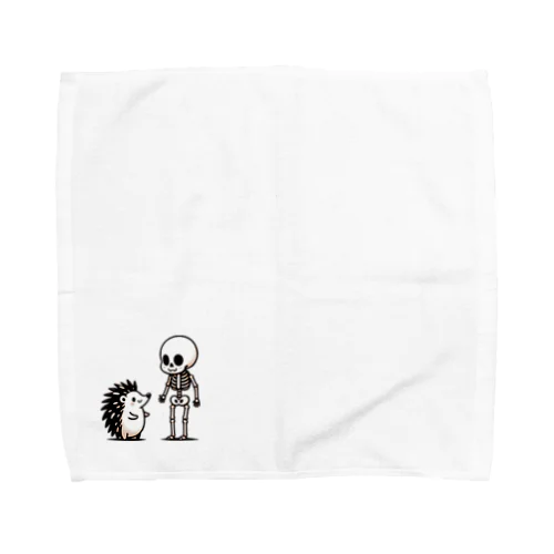 ハリネズミとがいこつ Towel Handkerchief