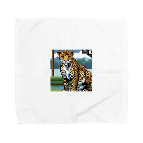 ドット絵のヒョウ Towel Handkerchief