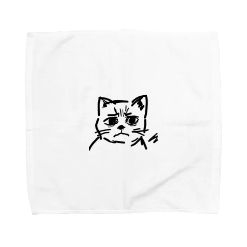 訝しげな顔の猫 Towel Handkerchief