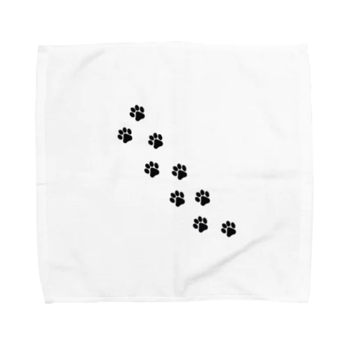 猫の足跡　ワンポイント Towel Handkerchief