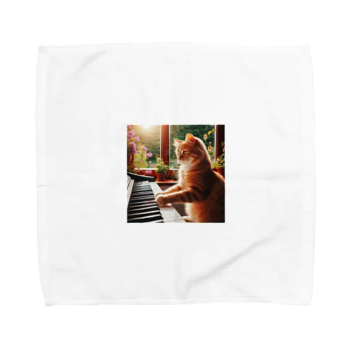ピアノネコチャン Towel Handkerchief