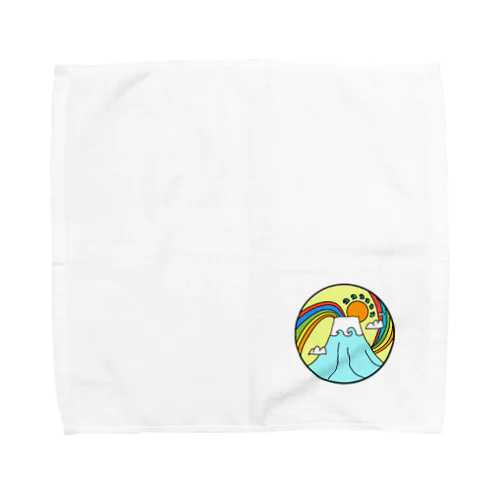 japan mount Fuji rainbow Towel Handkerchief