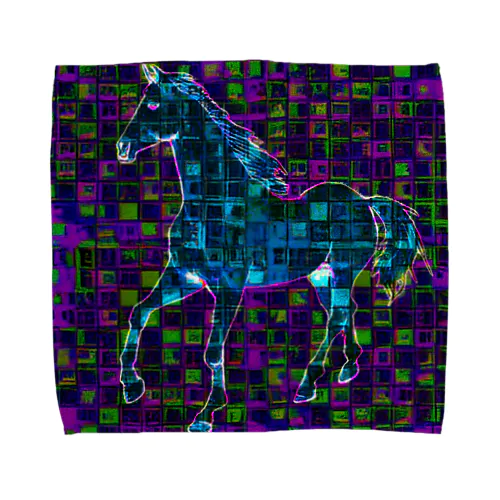 デジタルでアートな馬 Ⅱ Towel Handkerchief