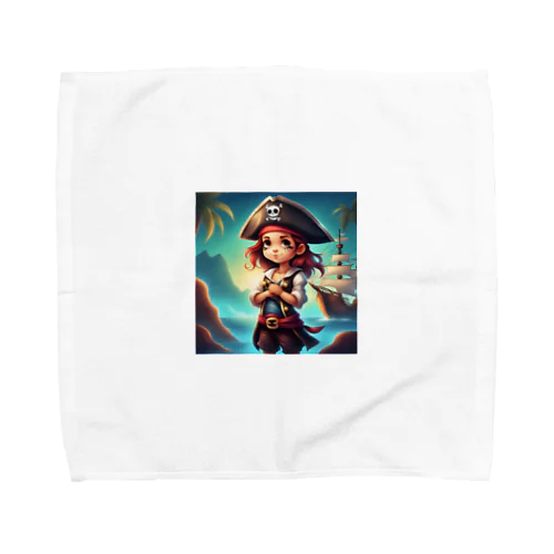 可愛い海賊の女の子 Towel Handkerchief