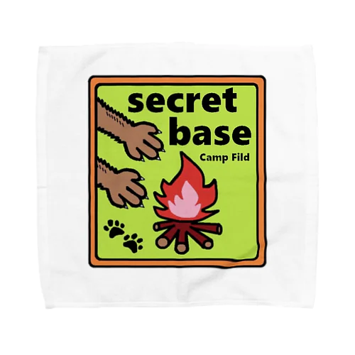 secret base camp  field 焚火 Towel Handkerchief