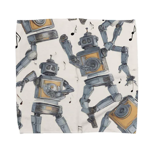 dancing robots Towel Handkerchief