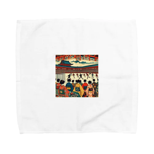 浮世絵　サッカー Towel Handkerchief