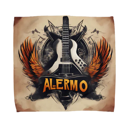 ALERMO ギターデザイン Towel Handkerchief