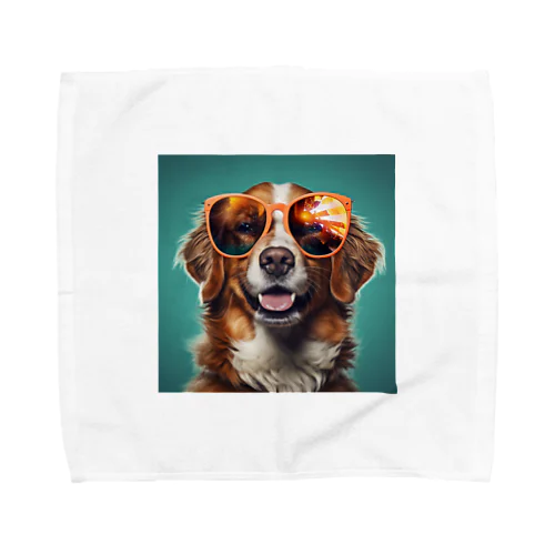 サングラスをかけた、かわいい犬 Marsa 106 Towel Handkerchief