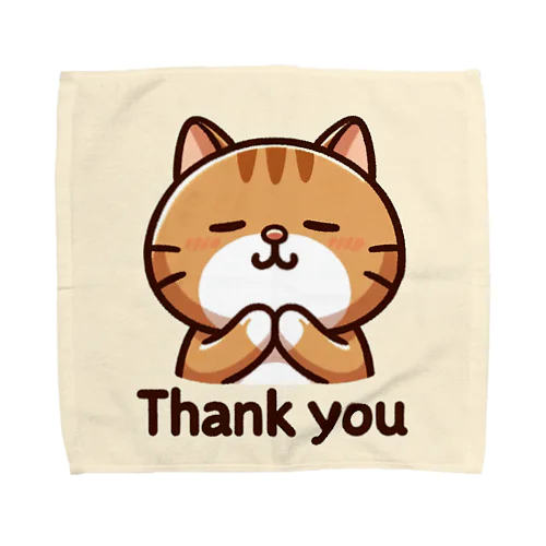 ねこねこ表情パレード'Thank You' タオルハンカチ