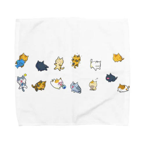 猫たちの集会 Towel Handkerchief