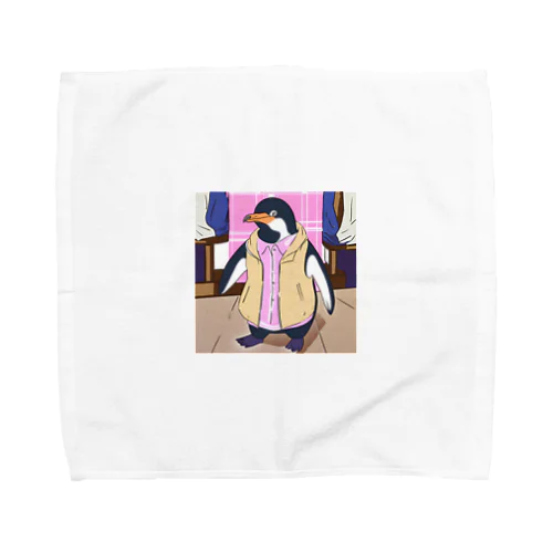 休みのパパさんペンギン Towel Handkerchief