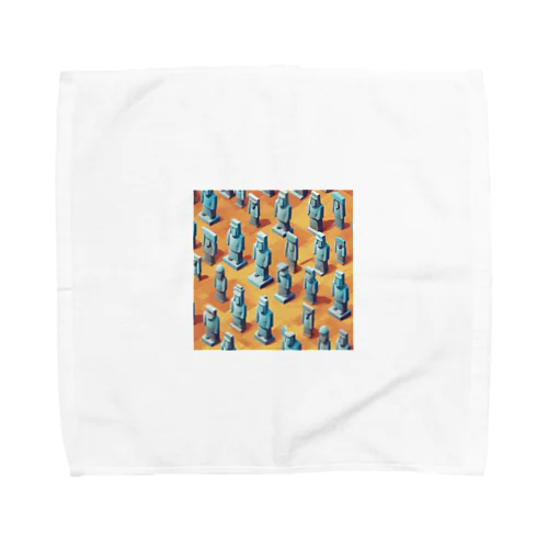 モアイ像の集団 Towel Handkerchief