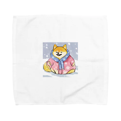 厚着しばいぬ Towel Handkerchief