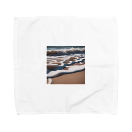 海岸に広がる砂浜と波打ち際 Towel Handkerchief
