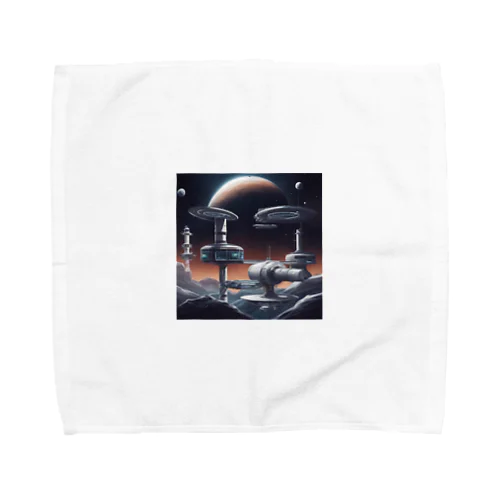 1. Futura Space Station Towel Handkerchief