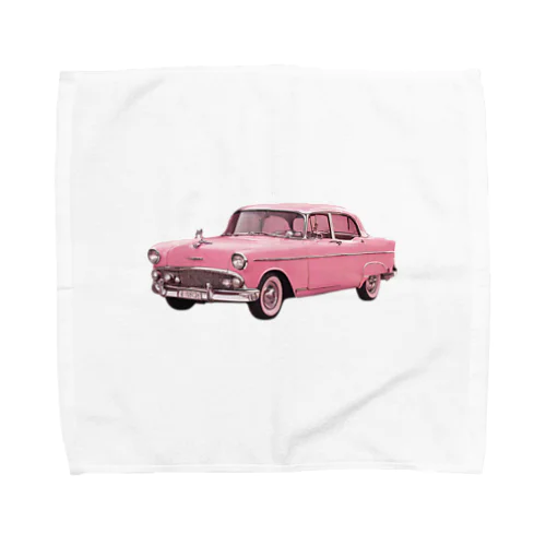 RETRO PINK CAR タオルハンカチ