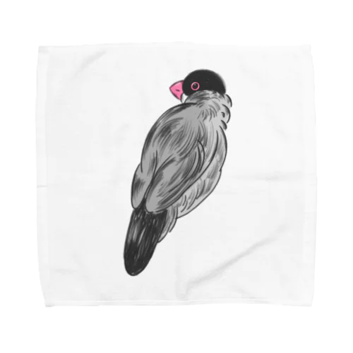 ふさふさ文鳥くん Towel Handkerchief