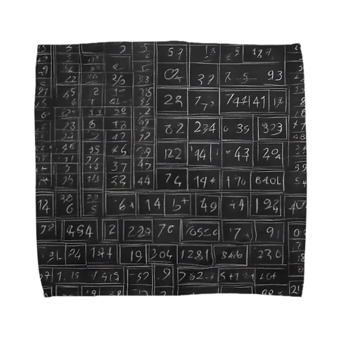 黒板の数字 Towel Handkerchief