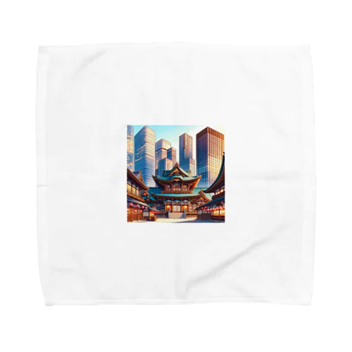 Harmony of Eras: The Tokyo Tapestry Towel Handkerchief