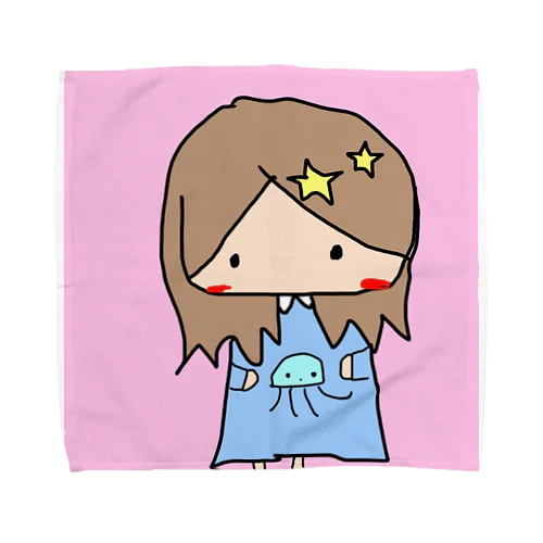 水族館好きな女の子 Towel Handkerchief