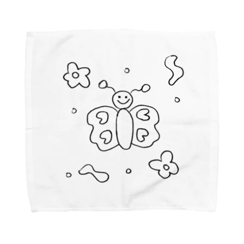 チョウチョ　らくがき Towel Handkerchief