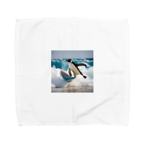 サーフィンするペンギン Towel Handkerchief