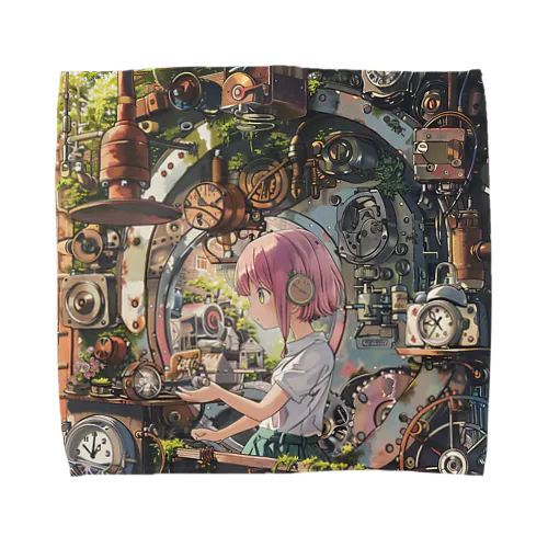 girl in the clock Towel Handkerchief