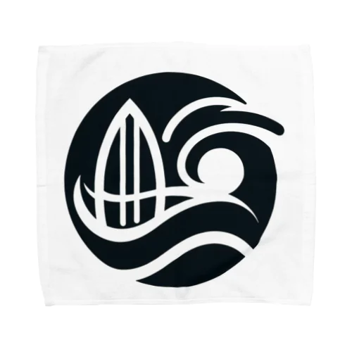 シンプルなサーフボードのロゴ Towel Handkerchief