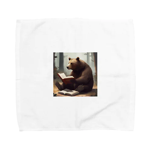 本を読むクマ Towel Handkerchief