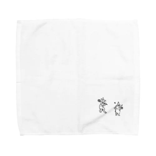 うさぎのバドミントン Towel Handkerchief