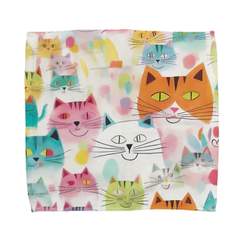 beloved cats 002 Towel Handkerchief