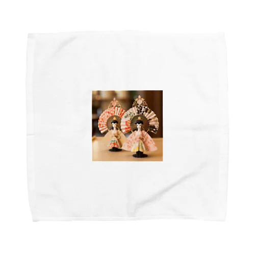 扇こけし　なでしこ1478 Towel Handkerchief