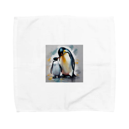 愛する家族と幸せに暮らすペンギン Towel Handkerchief