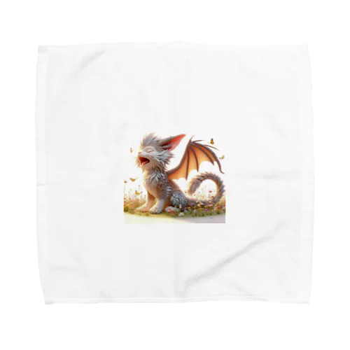 おはようあくび！猫ドラゴン Towel Handkerchief