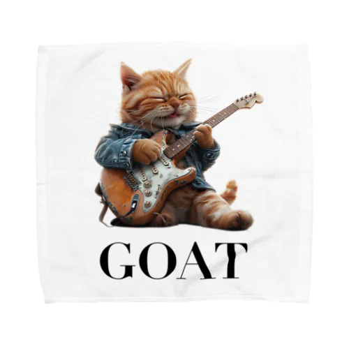 ギターを弾く愛らしい猫 Towel Handkerchief
