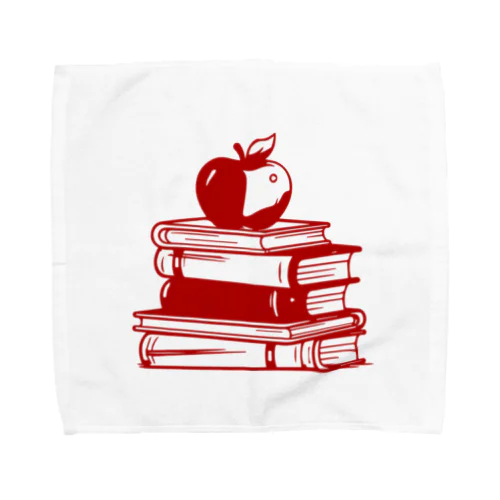 りんごと本　知恵の実 Towel Handkerchief