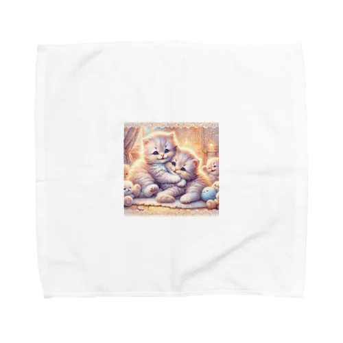 仲良く遊ぶ兄弟の猫 Towel Handkerchief