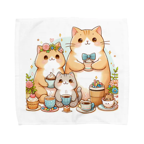 にゃん太郎家族 Towel Handkerchief