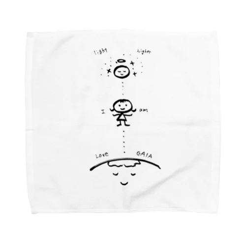 position of 100（モノクロ） Towel Handkerchief