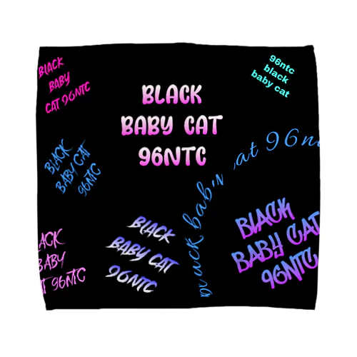 black baby cat Towel Handkerchief